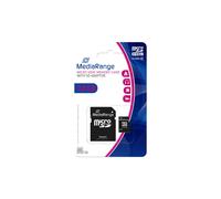 MediaRange MR959 Carte microSDHC 32GB Classe 10, Lecture 45MB/s, Ecriture 15MB/s, Dimensions 11x15x1mm, Adaptateur SD inclus, Compatible Windows/macOS/Linux