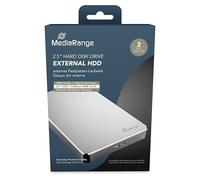 MediaRange Disque Dur Externe Portable USB 3.0 en Aluminium Argenté 2,5" 2 to