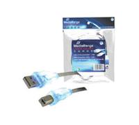 MediaRange MRCS109 Câble Parallèle USB-A vers USB-B Mâle/Mâle Bleu 1.8m