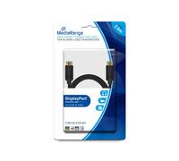 MediaRange MRCS159 Câble DisplayPort 2m Noir - DisplayPort 1.2, 4096x2160, Contacts Or, 10 Gbit/s, AWG 30, Double Blindage
