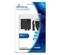 MediaRange MRCS167 AUDIO + VGA to HDMI cable 3.5mm audio connection black