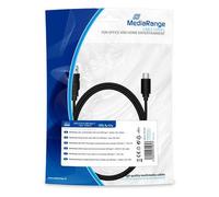 MediaRange MRCS182 câble USB USB 3.2 Gen 1 (3.1 Gen 1) 1,8 m USB A USB C Noir