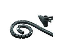 MediaRange MRCS301 : Goulotte de câble Ø2cm en plastique noir, mono-conduit, référence MRCS301