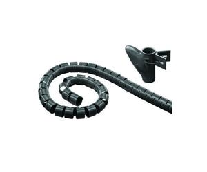 MediaRange MRCS301 : Goulotte de câble Ø2cm en plastique noir, mono-conduit, référence MRCS301