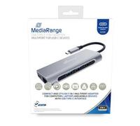 MediaRange Adaptateur multiport USB Type C 7 en 1 Argenté