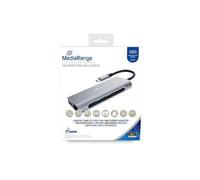 MediaRange Adaptateur multiport USB Type C 7 en 1 Argenté