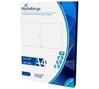 MediaRange MRINK123 Lot de 50 Inserts (pour Pochettes Bluray de 11 mm, revêtement Mat, Blanc, pour Pochettes BluRay