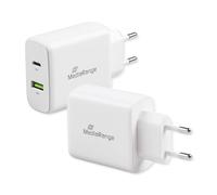 MediaRange MRMA113 Chargeur Prise USB-A/USB-C blanc