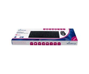 MediaRange MROS104 - Ensemble clavier et souris - sans fil - noir