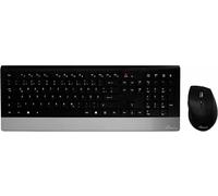 MediaRange MROS105 Ensemble clavier et souris sans fil HIGHLINE, QWERTZ, noir/argenté