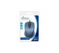 MediaRange MROS201 Souris Optique Ambidextre 1000 DPI USB Type-A (3 boutons, molette horizontale), compatible Windows/macOS/Linux, Noir/Gris