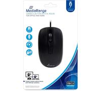MediaRange MROS211 Souris Optique avec câble 3 Boutons, Noir