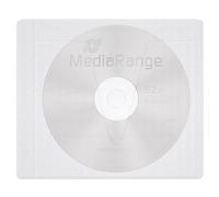 MediaRange Pochettes en non-tissé avec p. coll. Dos, transp., paquet de 50 pièces
