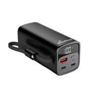 MediaRange Powerbank 20 000 mAh 65 W USB-C PD, câble de Charge et écran LCD | Charge pour ordinateur portable 65 W - 4 appareils - Câble USB-C de 24 cm - Écran LCD - Charge rapide