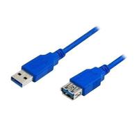 MediaRange - Rallonge de câble USB - USB type A (F) pour USB type A (M) - USB 3.0 - 1.8 m - bleu