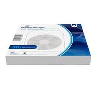 MediaRange Pochette CD/DVD Retailpack 50 – capacité 1 CD/DVD – fenêtre Flagwindow – blanc G