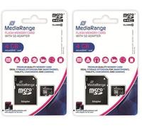 MEDIARANGE SD MICROSD Card 4GB SD CL.10 INKL. Adapter (Lot de 2)