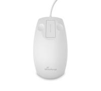 MediaRange Souris Optique Filaire hygiénique à 2 Boutons avec défilement Tactile, 1000 DPI e Protection IP68 (Protection Contre l'eau et la poussière), symétrique, câble de 1,5 m, Blanc