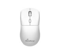 MediaRange Souris Optique sans Fil à 4 Boutons avec molette de défilement et Bouton DPI 1000-1600 DPI symétrique Blanc