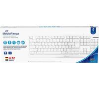 MediaRange Tastatur USB 2.0 kabelgebunden QWERTZ weiß