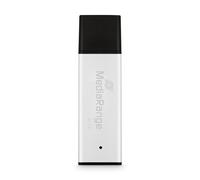 MediaRange USB 3.0 High Performance Memory Stick 32GB - Mini USB Flash Drive Alu