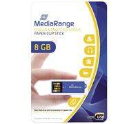 MediaRange USB Nanostick 8 GB m. Fonction pince bleu