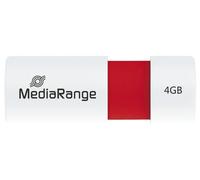 MediaRange USB-Stick 4GB USB 2.0 Slider red