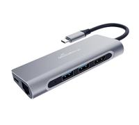 MediaRange USB Type-C® 7 in 1 Multiport Adapter, Silver