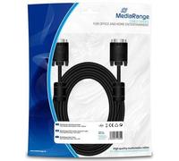 MediaRange VGA-Kabel D-Sub15 -> D-Sub15 St/St 5,00m schwarz Blister