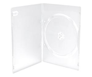 MediaRange Zubehör CD-/DVD-Rohlinge Boîtier DVD 1disques Transparent - Étuis disques optiques (Boîtier DVD, 1 disques, Transparent, Plastique, 120 mm, 136 mm)