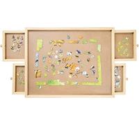 Mediashop Table puzzle jusqu'à 500 pièces - Avec 4 tiroirs extensibles - Planche à puzzle en bois - Espace et ordre pour un maximum de plaisir du puzzle - Facile à ranger - Plaisir de jeu pour adultes
