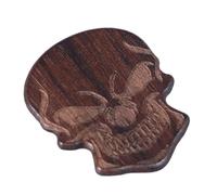 Médiator de guitare, Bois massif robuste excellent son, Plectre guitare type B noir for fans Halloween et musiciens débutants