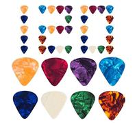 Médiator de guitare - Lot de 120 médiators professionnels - Épaisseur 0,46/0,71/0,96 mm, toucher doux et accessoires pour ukulélé et basse