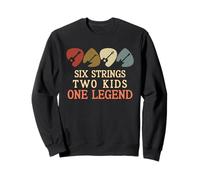 Médiator de guitare Six Strings Two Kids One Legend Fête des pères Sweatshirt