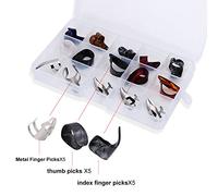 Mediator De Pouce,Finger Pick,Mediatoru Pouce,Puae Guitarra Puar,Plectre Pouce Metal,Let Guitare,Plectre Pouce,Guitare Doigt Prics Pouce Picoigts eurs Ensemble 15Pcs Bbricolage Pouce Index Doigt Pr