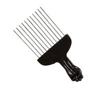 Médiator en métal pour cheveux bouclés style afro Noir