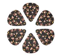 Médiators de guitare de luxe en celluloïd, lot de 6, pour support de batterie rock, épaisseurs fine, moyenne et épaisse, pour guitare électrique, acoustique, basse et ukulélé