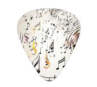 Médiators de guitare de taille unique en vrac, 3 épaisseurs différentes, avec boîte de rangement, notes de musique, accessoires de guitare pour basse, guitare électrique, acoustique amateurs de