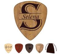 Médiators de guitare personnalisés, médiators de guitare personnalisés qui s'adaptent dans le porte-micro de guitare, médiators de guitare pour guitare acoustique(Espèces de bois de Sapele)