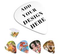 Médiators de guitare photo personnalisés, Avec votre design/phot/logo/texte .Donner la famille et les amis guitaristes à utiliser sur anniversaire cadeau de Noël,(12pcs)