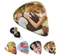 Médiators de guitare photo personnalisés, Avec votre design/phot/logo/texte .Donner la famille et les amis guitaristes à utiliser sur anniversaire cadeau de Noël,(6pcs/0.71mm)