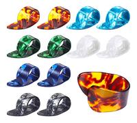 Médiators du Pouce Médiators du Doigt, Moyen, Coudés Plats, Pics de Doigt de Guitare en Celluloïd (Choix du Pouce)