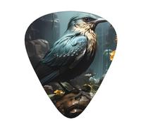 Médiators fins, moyens et lourds, 12 médiators de guitare, Black Bird et Flower résistants à l'usure, adaptés pour guitare, basse, guitare électrique, ukulélé,