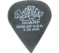 Jim Dunlop Médiators 412P135 Tortex Sharp 1,35 mm - Pack de 12 noir