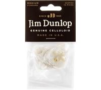 Dunlop Entertainment Médiators Classic Celluloid Pearloid blanc M sachet de 12