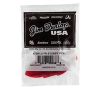 Jim Dunlop Médiators pour guitare 473R1 Tri Stubby - Lot de 24