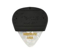 Fender Mojo Grip Picks Celluloid Medium White Moto 3x | Médiators celluloid medium, lot de 3, grip amélioré, idéal débutants & confirmés, son chaud & dynamique, finition White Moto