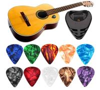 Médiators pour guitare en emballage multiple - médiators pour - Lot de 10 pièces colorées épaisseur 0,46 mm pour guitare classique débutant et fingerstyle