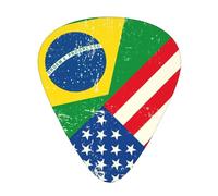 Médiators pour guitare et basse, inspirés de la bande originale des États-Unis et du Brésil (lot de 12).