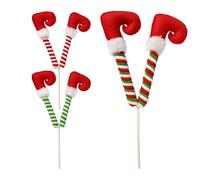Médiators pour les pieds pour l'arbre de Noël, Médiators pour les jambes pour Noël | Embout d'arbre à petites jambes | Ornements pour arbres de 3 pieds avec fil fixe, médiators pour garnitures en